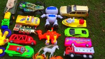 Lot’S Of Toy On Ground/SUV Prado,Train,Rc Buggy,KTM Bike,Dinosaur,Horse,Robot,Truck,City Bus