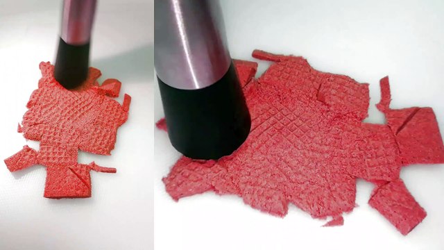 Colorful Kinetic Sand ASMR Shapes Cutting