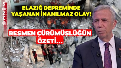 Mansur Yavaş Depremdeki Akılalmaz Olayı Anlattı! "Enkazın Altında Bakanın Gelmesini Bekledi"