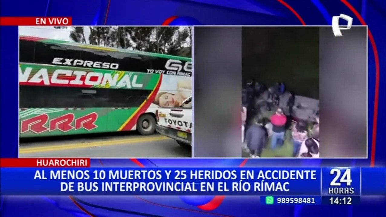 Huarochirí: al menos 10 muertos y 25 heridos deja despiste y caída de ómnibus al río Rímac