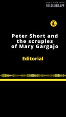 EDITORIAL EN INGLÉS | PETER SHORT AND THE SCRUPLES OF MARY GARGAJO