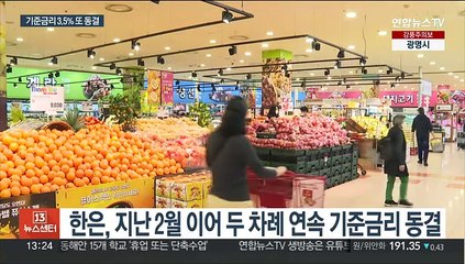 기준금리 3.5% 동결…"성장률, 전망 밑돌 것"