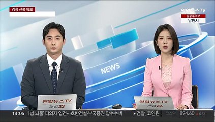 강릉 산불로 문화재 소실 위험…경포대 현판 떼 이동