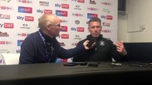 Luton Town boss Rob Edwards chats