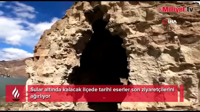 Sular altında kalacak ilçede tarihi eserler son ziyaretçilerini ağırlıyor
