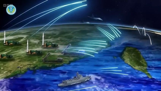 China simulates mass missile strikes on Taiwan in show of strength - BBC News