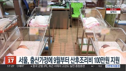 서울, 출산가정에 9월부터 산후조리비 100만원 지원