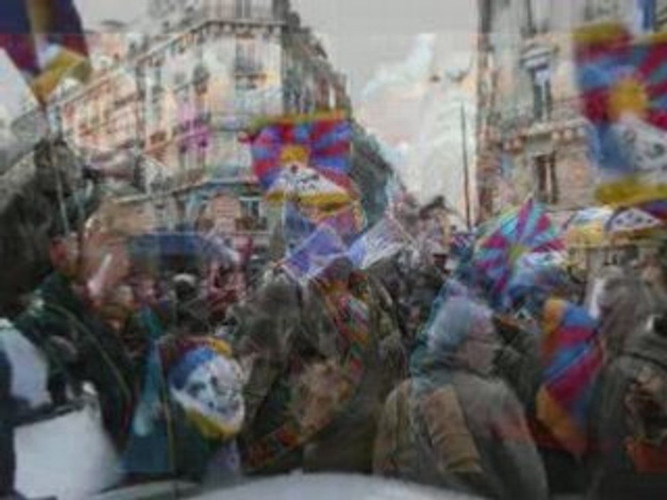Manifestation contre les Jeux Olympiques à Pékin