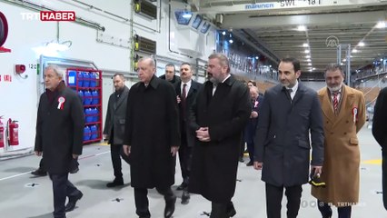 Скачать видео: Cumhurbaşkanı Erdoğan TCG Anadolu Gemisi'ni gezdi