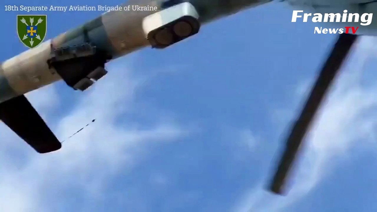 Brigade Penerbangan Ukraina merilis rekaman helikopter tempur melawan pasukan Rusia