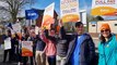 Junior doctors strike - April picket line at Wigan Infirmary