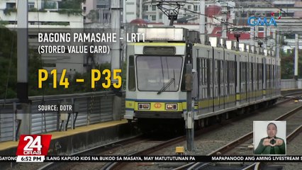 Taas-pasahe sa LRT 1 at 2, aprubado na | 24 Oras