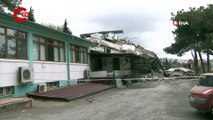 Depremde hasar almıştı... Halk Sağlığı Birimine ait 4 katlı bina çöktü