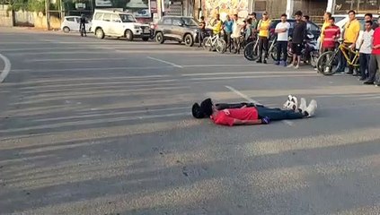 राजस्थान पत्रिका अलवर संस्करण के स्थापना दिवस पर साइकिल स्टंट ,देखे वीडियो