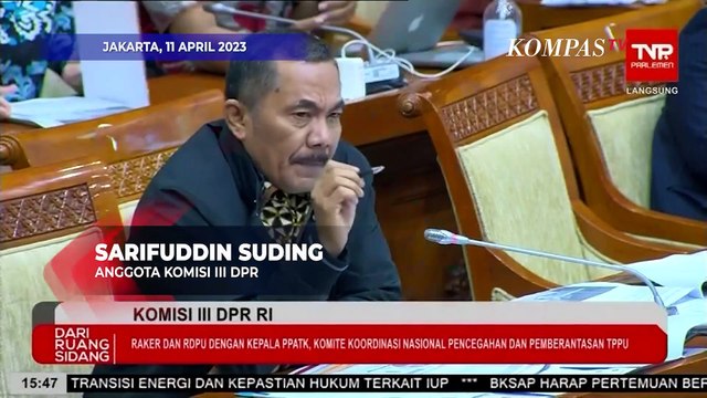 Tegang! Sarifuddin Suding Cecar Kepala PPATK Soal Dana Rp349 Triliun: Itu Dana Riil?