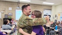 Military Dad Surprises Daughter After Fake Lost Connection On Zoom Call | Happily TV
