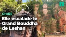 En Chine, une femme escalade le Grand Bouddha de Leshan avant d’être arrêtée