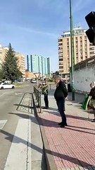 Aparatoso accidente en Burgos en la glorieta Jorge Luis Borges