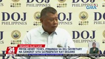 Pryde Henry Teves, itinanggi sa DOJ secretary na sangkot siya sa pagpatay kay Degamo | 24 Oras