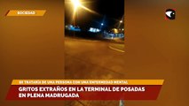 Video  | Gritos extraños en la terminal de Posadas en plena madrugada