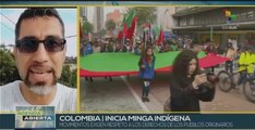 Movimientos indígenas de Colombia inician minga por sus derechos