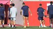 El Sevilla se entrena sin Joan Jordán antes de partir mañana hacia Manchester