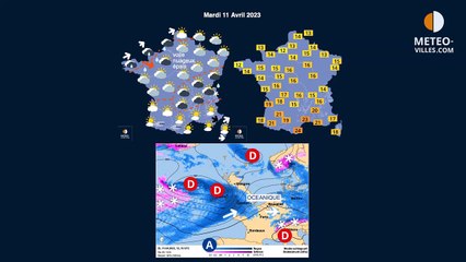 prévisions météo villes du mardi 11 avril 2023