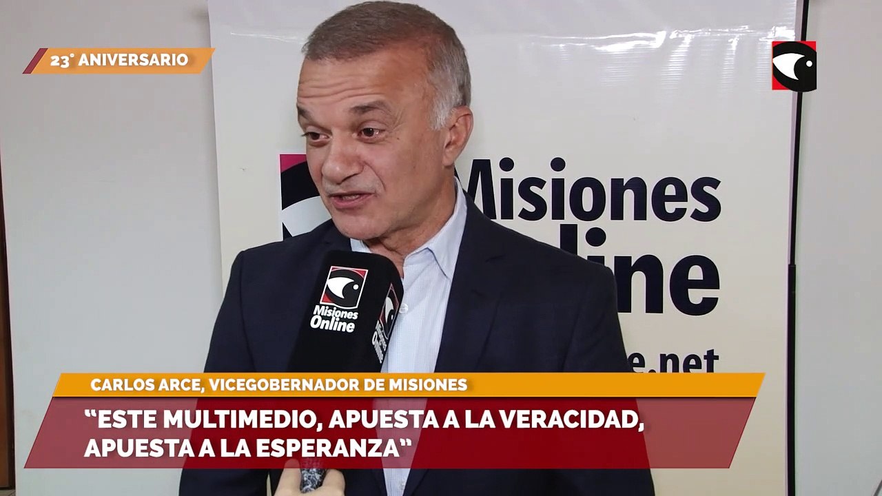 23° Aniversario de Misiones Online |  El vicegobernador Carlos Arce reconoció la trayectoria y liderazgo que tiene el portal en el país y en la provincia