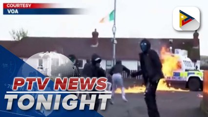 Police car set on fire a day before Biden visits Northern Ireland