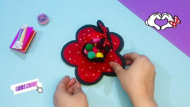 disney minnie picnic basket |diy gift basket |mini basket #craftyhoorab #diybasket #giftbasket #giftidea