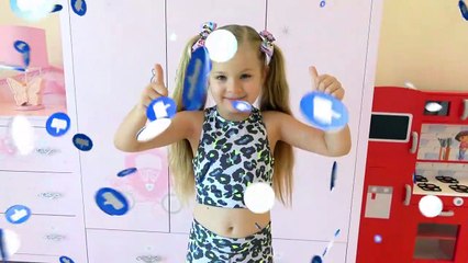 Kids Roma Show Diana wants to be Slim, Exercises and eats Healthy food