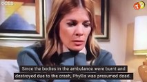 Phyllis Summers' final episode- Attends her own memorial before leaving permanently - Y&R