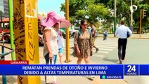 Gamarra: rematan prendas de otoño e invierno debido a sofocante calor