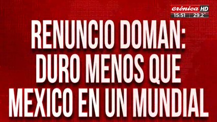 Renunció Doman a la presidencia de Independiente