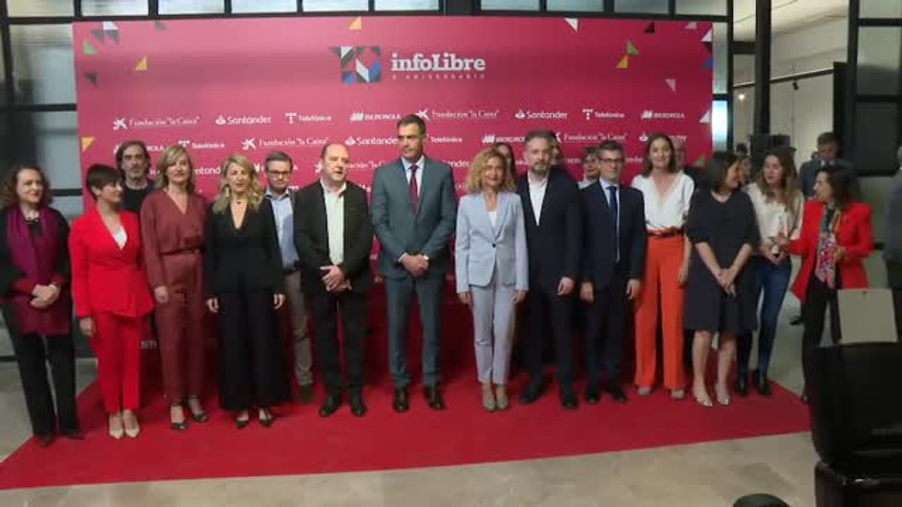 Yolanda Díaz e Irene Montero, cada una por su lado en el decimo aniversario del diario digital Infolibre