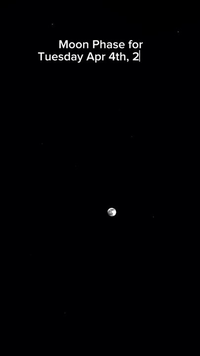 Moon Phase for 04 April 2023 #moon #Astronomy