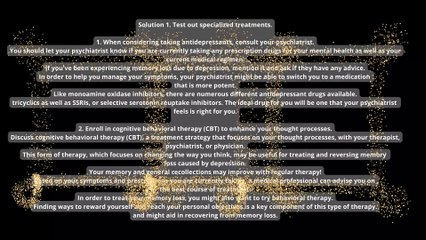 How to Recover from Memory Loss Caused by Depression.