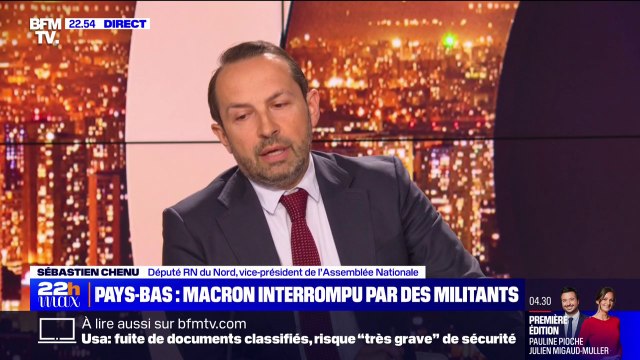 Emmanuel Macron chahuté aux Pays-Bas: Il est le premier responsable de cela , réagit Sébastien Chenu (RN)