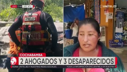 Aún buscan a tres desaparecidos tras el vuelque de lancha en el río de Cocapata