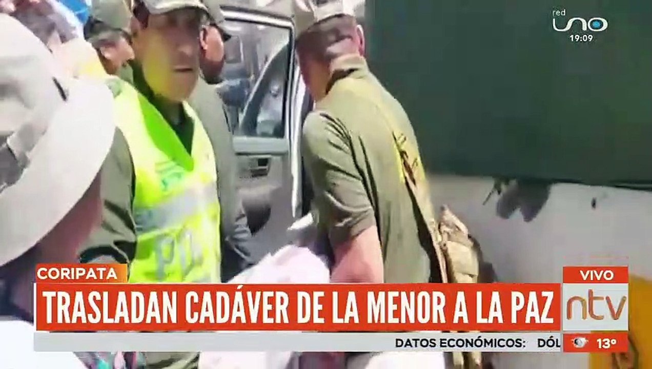 El cuerpo de la menor asesinada en la comunidad de coripata es trasladao a La Paz