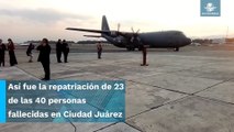 Llegan a Guatemala los restos de 17 migrantes fallecidos en incendio del INM