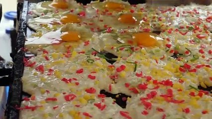 빠른 속도! 오래된 오사카식 오코노미야끼 달인 _ fast skill! egg pancake making - japanese street food