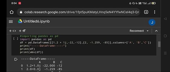 How to get absolute value using abs() method and pandas