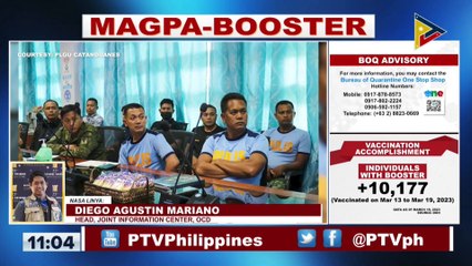 Signal #1, nakataas sa ilang lugar sa Luzon;  Panayam kay Head, Joint Information Center ng Office of Civil Defense Diego Agustin Mariano
