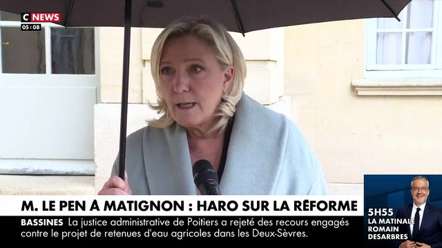 Marine Le Pen après sa rencontre avec Elisabeth Borne estime que rien n'a changé après son entrevue