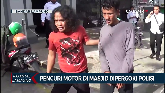 Apes! Pencuri Motor di Masjid Dipergoki Polisi