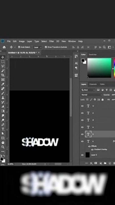Shadow Text effect in Photoshop | Learn how to create shadow text in photoshop