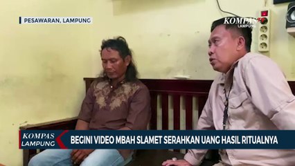 Begini Video Mbah Slamet Serahkan Uang Hasil Ritualnya