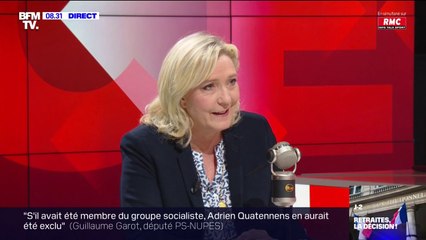 Marine Le Pen accuse la Nupes et le gouvernement d'être "les responsables de la mise en œuvre" de la réforme des retraites