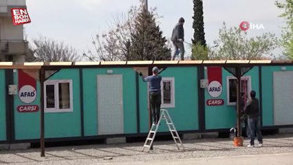 Kahramanmaraş’ta depremzede esnafa konteyner çarşı